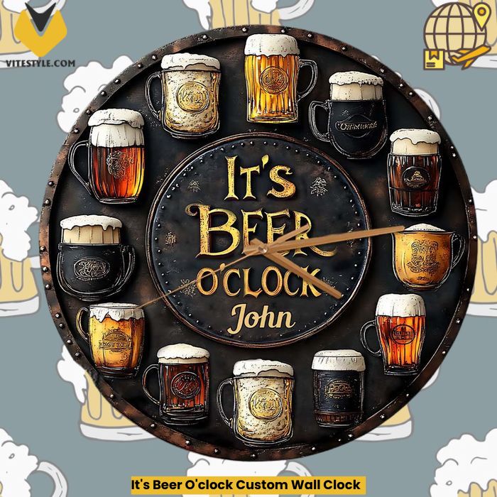 Beer O’clock Custom Wall Clock New Release