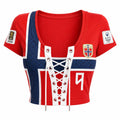 Haaland Norway 2026 World Cup Lace-Up Soccer Crop Top