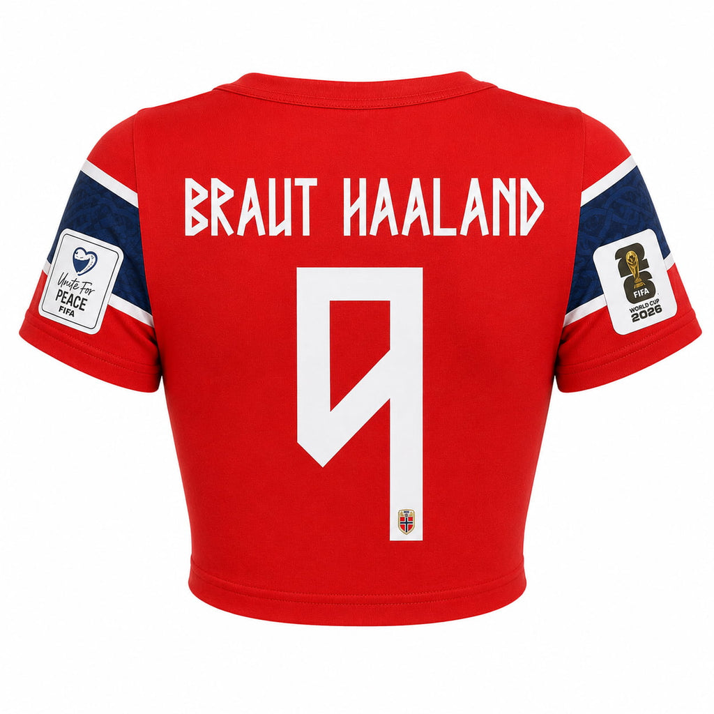 Haaland Norway 2026 World Cup Lace-Up Soccer Crop Top