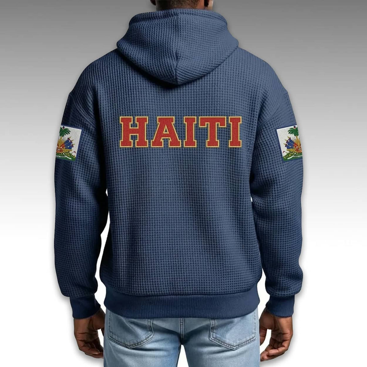 Haiti World Cup 2026 Waffle Quarter Zip Hoodie