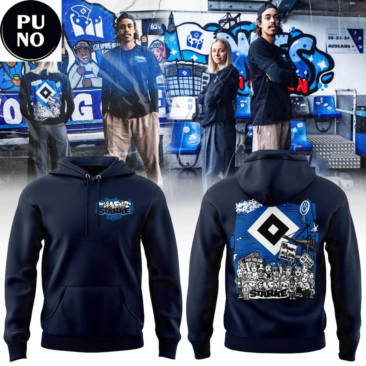 Hamburger SV Vielfalt ist Starke Hoodie T-Shirt