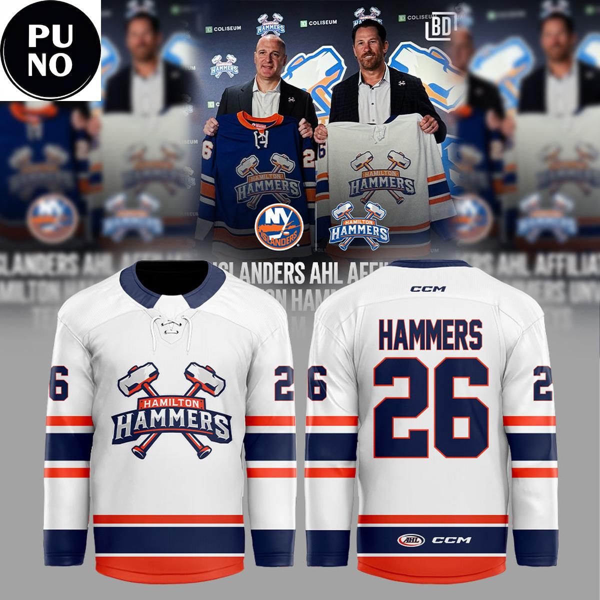 Hamilton Hammers 2026 New Season Personalized Hockey Jersey