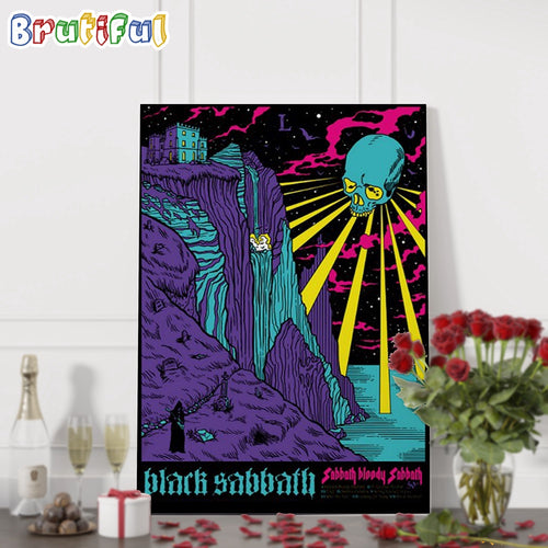 Happy 50th To Black Sabbath July 24 2024 Commemorate The Classic 1973 Album Wall Art Poster Canvas