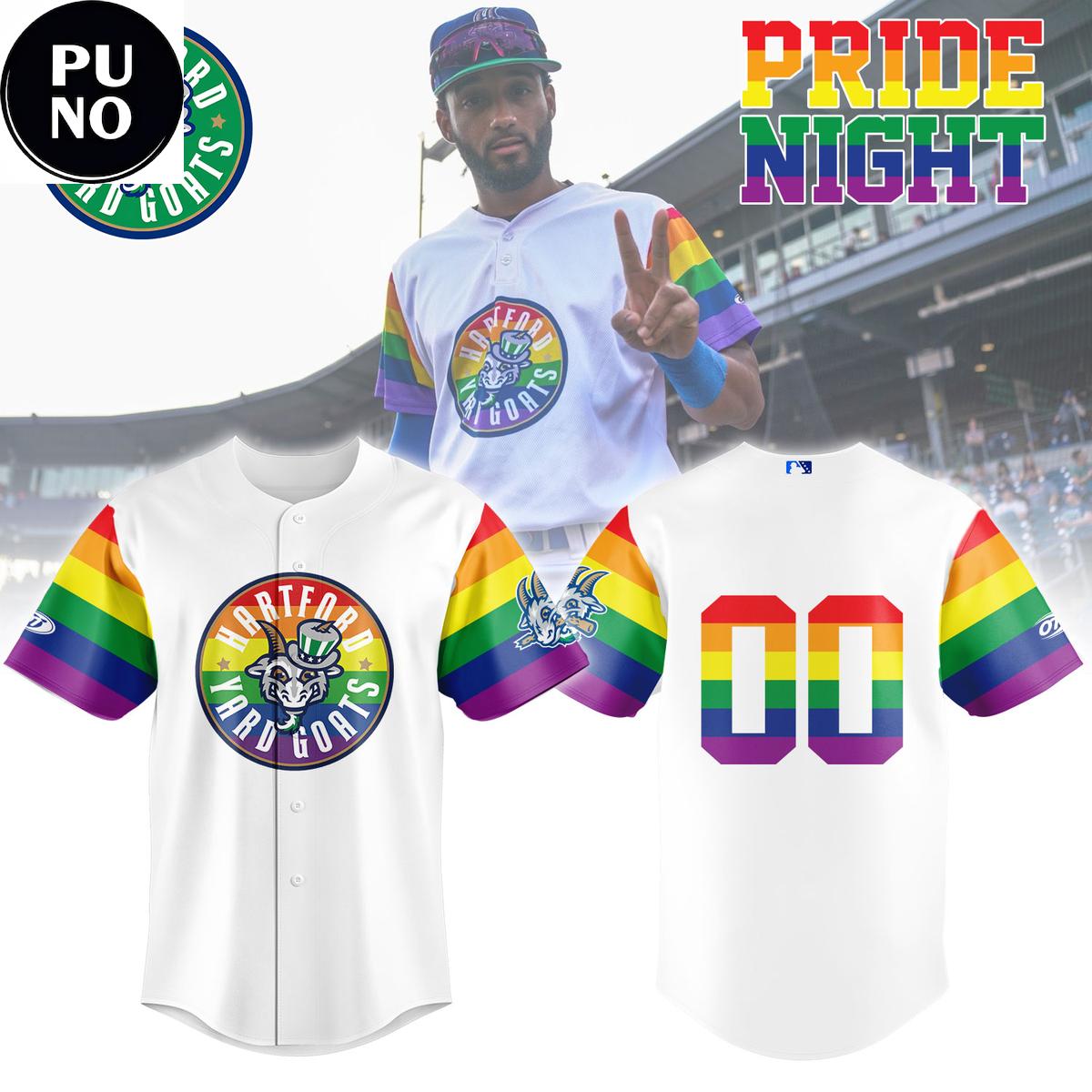 Hartford Yard Goats x Pride Night 2026 Personalized Baseball Jersey