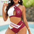 Harvard Crimson Women Bikini Set Sporty Bikini Sets