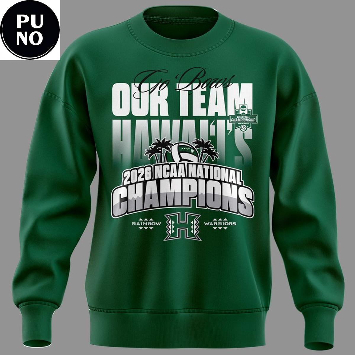 Hawaii Men’s Volleyball 2026 National Champions Hoodie T-Shirt