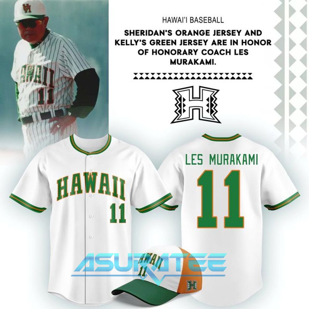 Hawaii Rainbow Warriors Baseball 2026 Honor Coach Les Murakami Jersey
