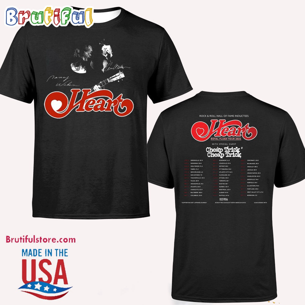 Heart Band Royal Flush 2024 Tour T Shirt, Rock Band Heart 2024 Tour Shirt, Heart Band T Shirt