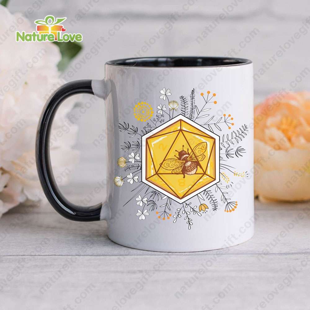 Hello Honey Bee Dice Mug DnD Dungeons and Dragons Gift