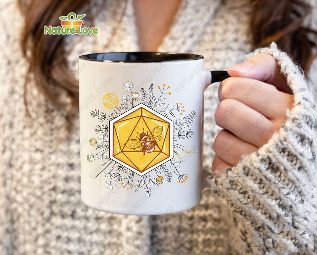 Hello Honey Bee Dice Mug DnD Dungeons and Dragons Gift