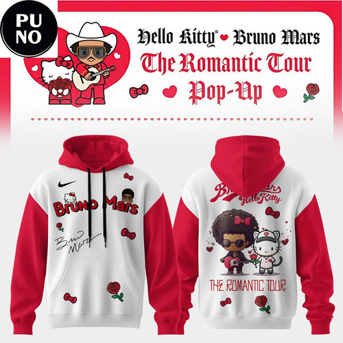 Hello Kitty x Bruno Mars The Romantic Tour 2026 Hoodie T-Shirt