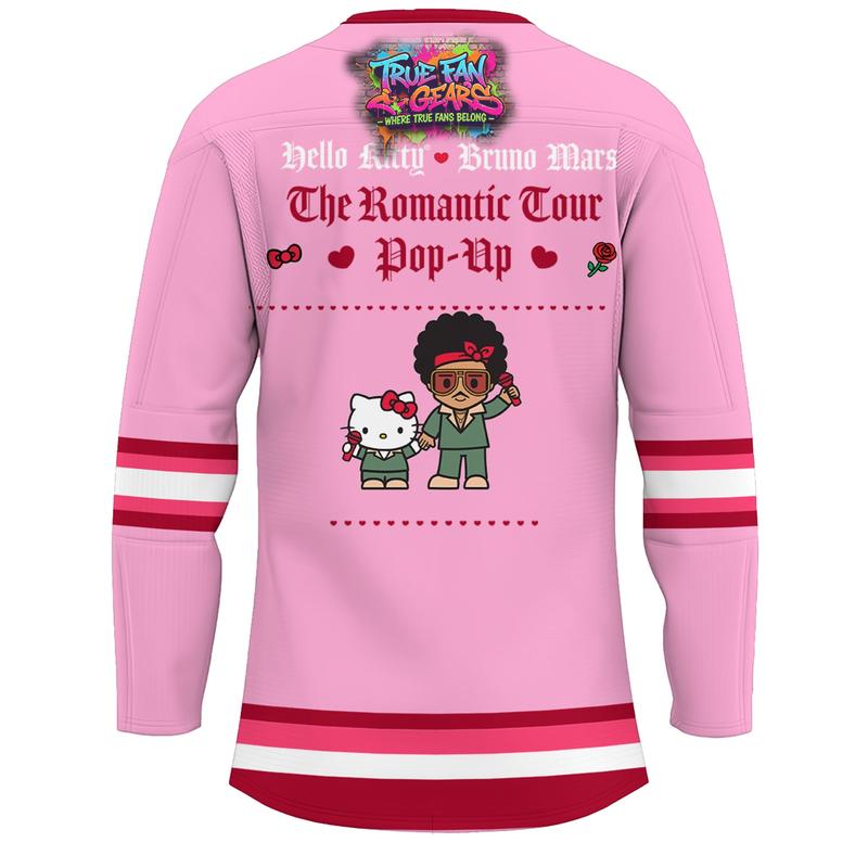 Hello Kitty x Bruno Mars The Romantic Tour Pop Up 2026 Hockey Jersey
