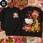 Hello Kitty x Skittles Rainbow Candy Graphic 2026 T-Shirt