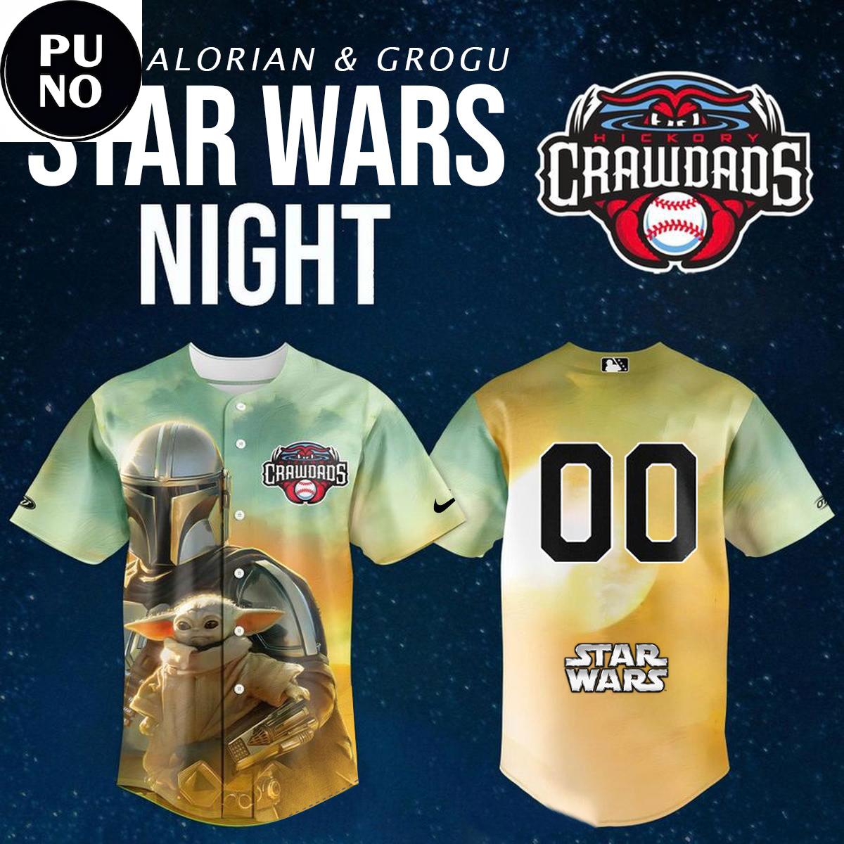 Hickory Crawdads x Star Wars Night Game 2026 Personalized Baseball Jersey