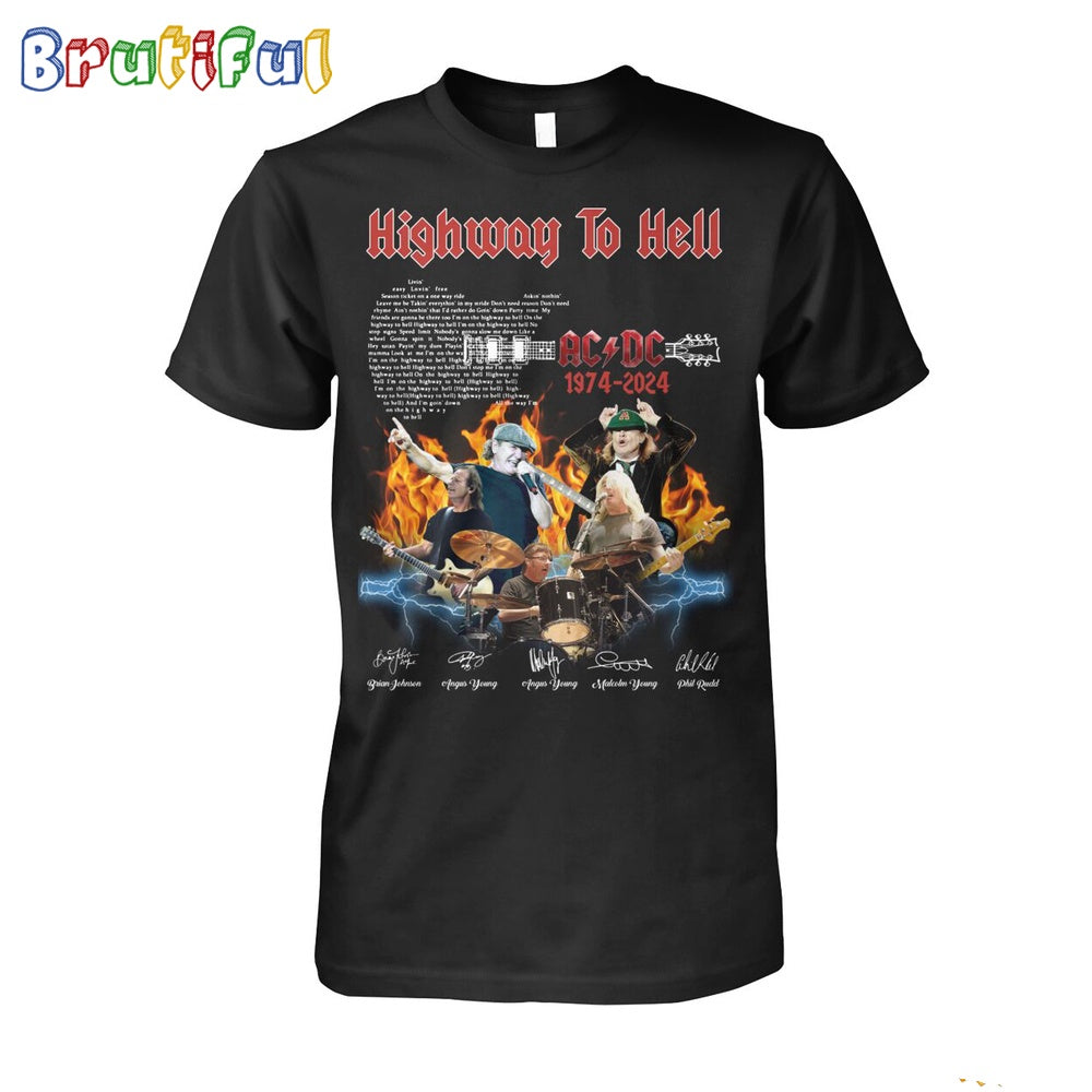 Highway To Hell ACDC 1974-2024 World Tour ACDC PWR Up Tour 2024 Shirt