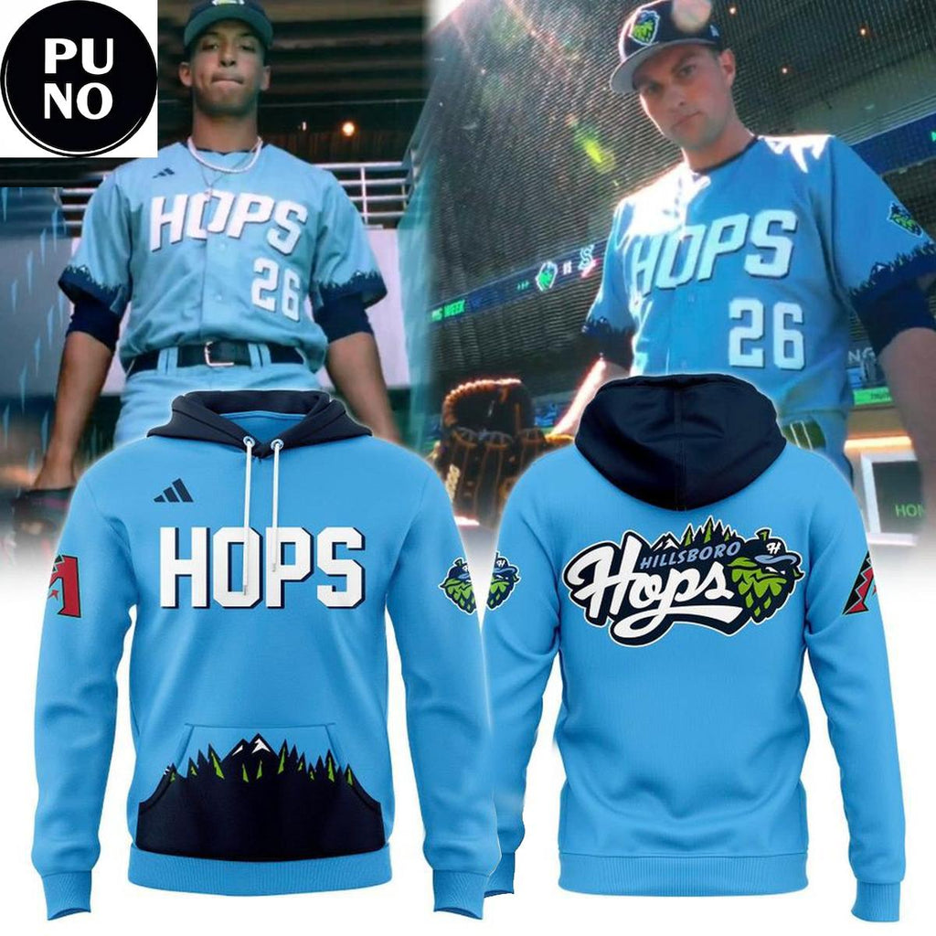 Hillsboro Hops Sky Blue 2026 Hoodie T-Shirt