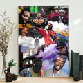 Hip Hop 90s Style Black Rapper 90s Canvas Poster