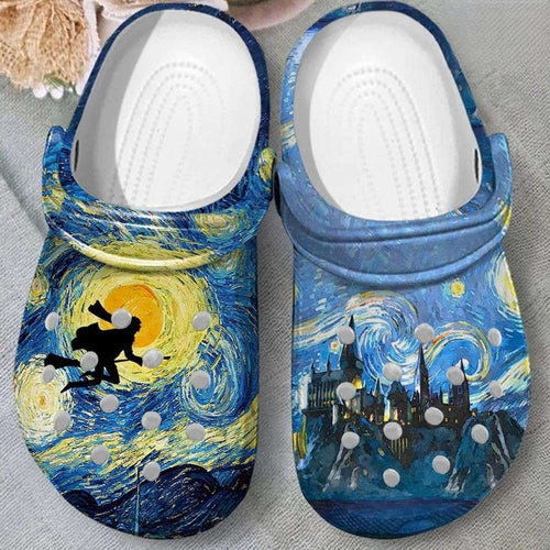 Hogwarts Art Magic Broom Harry Potter Crocs