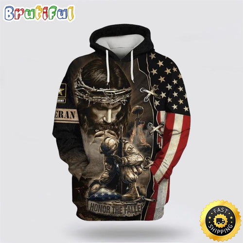 Honor The Fallen All Over Print 3D Hoodie For Military Personnel