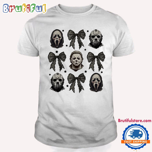 Horror Characters Jason Voorhees Coquette Bow T Shirt