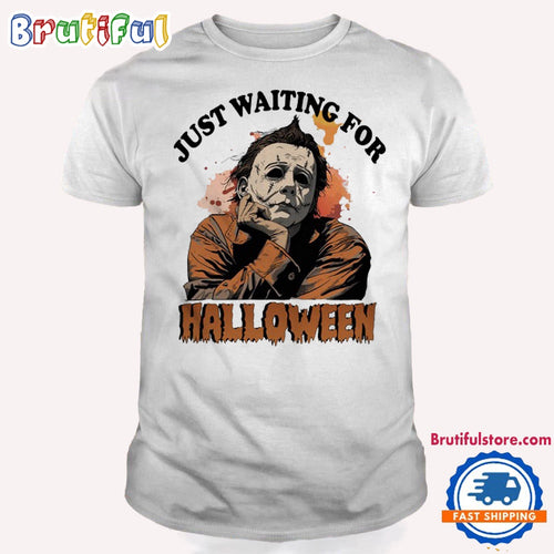 Horror Characters Just Waiting For Halloween T Shirt