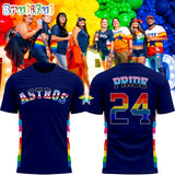 Houston Astros Baseball Special Pride Night 2024 T Shirt