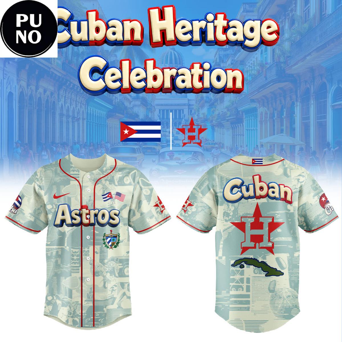 Houston Astros Celebration Cuban Heritage 2026 Baseball Jersey