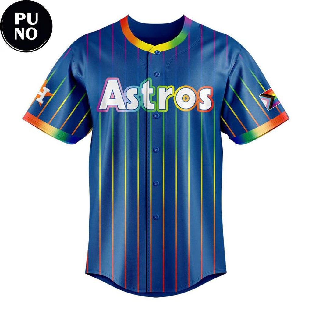 Houston Astros Pride Night 2026 Personalized Baseball Jersey