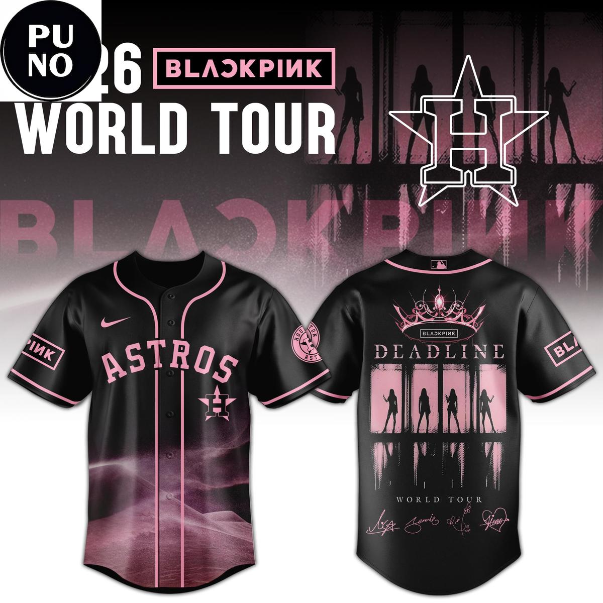 Houston Astros x Blackpink Deadline World Tour 2026 Baseball Jersey