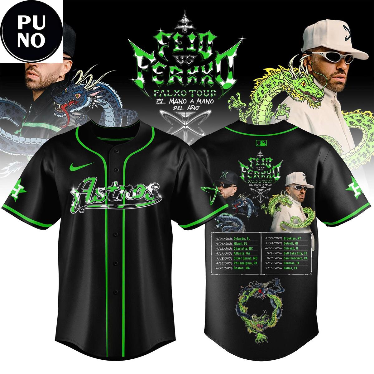 Houston Astros x Feid vs Ferxxo Falxo Tour 2026 Baseball Jersey