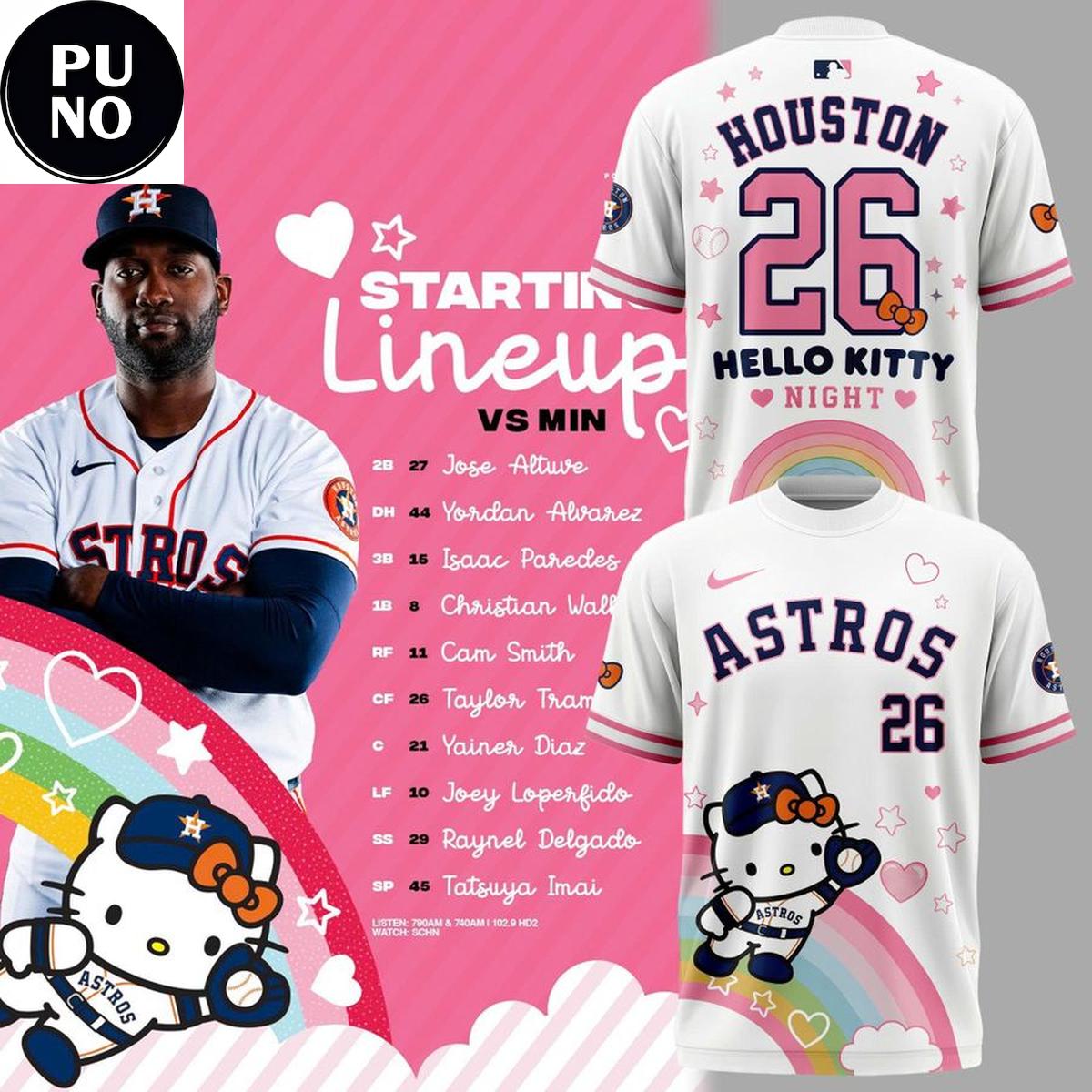 Houston Astros x Hello Kitty Night 2026 T-Shirt