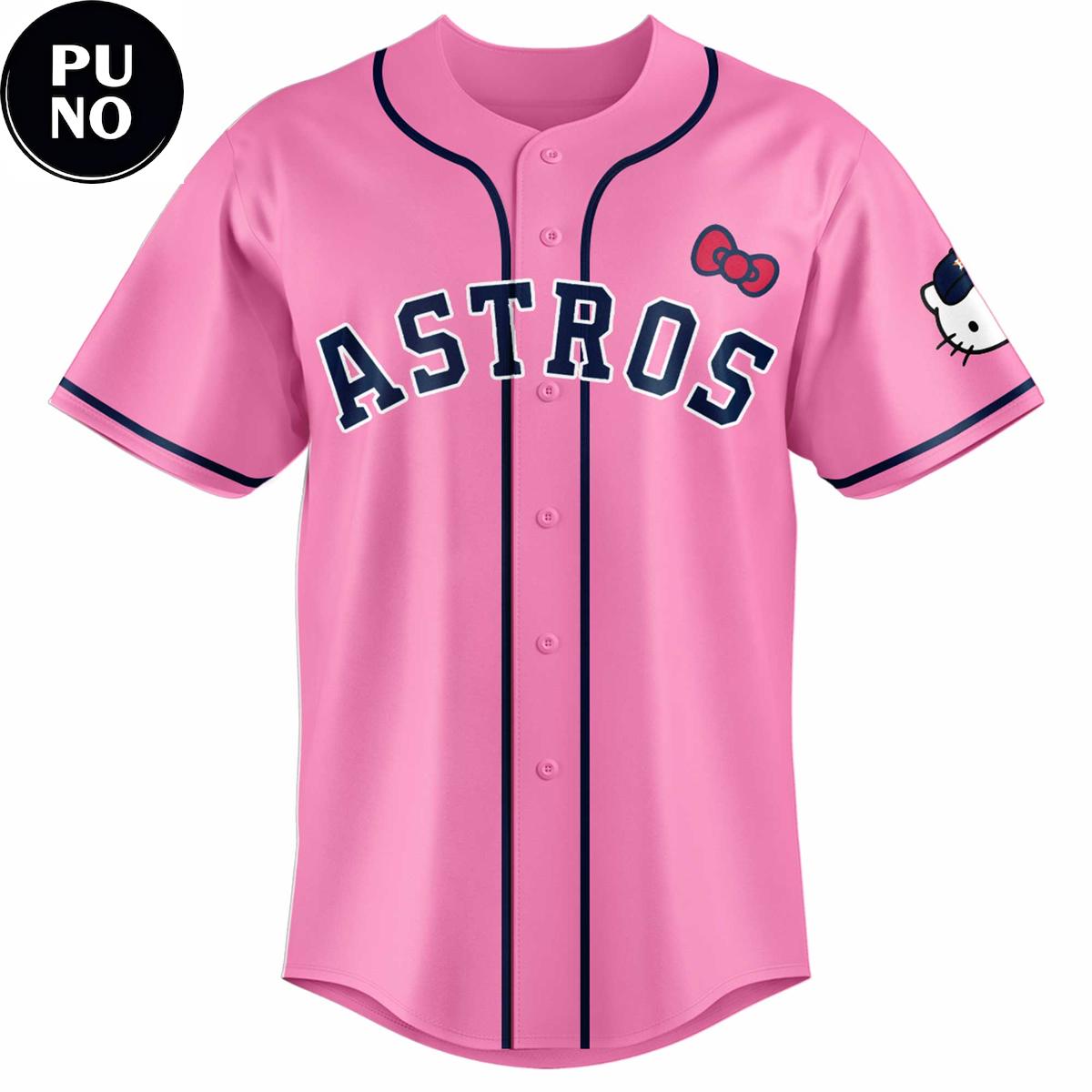 Houston Astros x Hello Kitty Pink Day 2026 Baseball Jersey