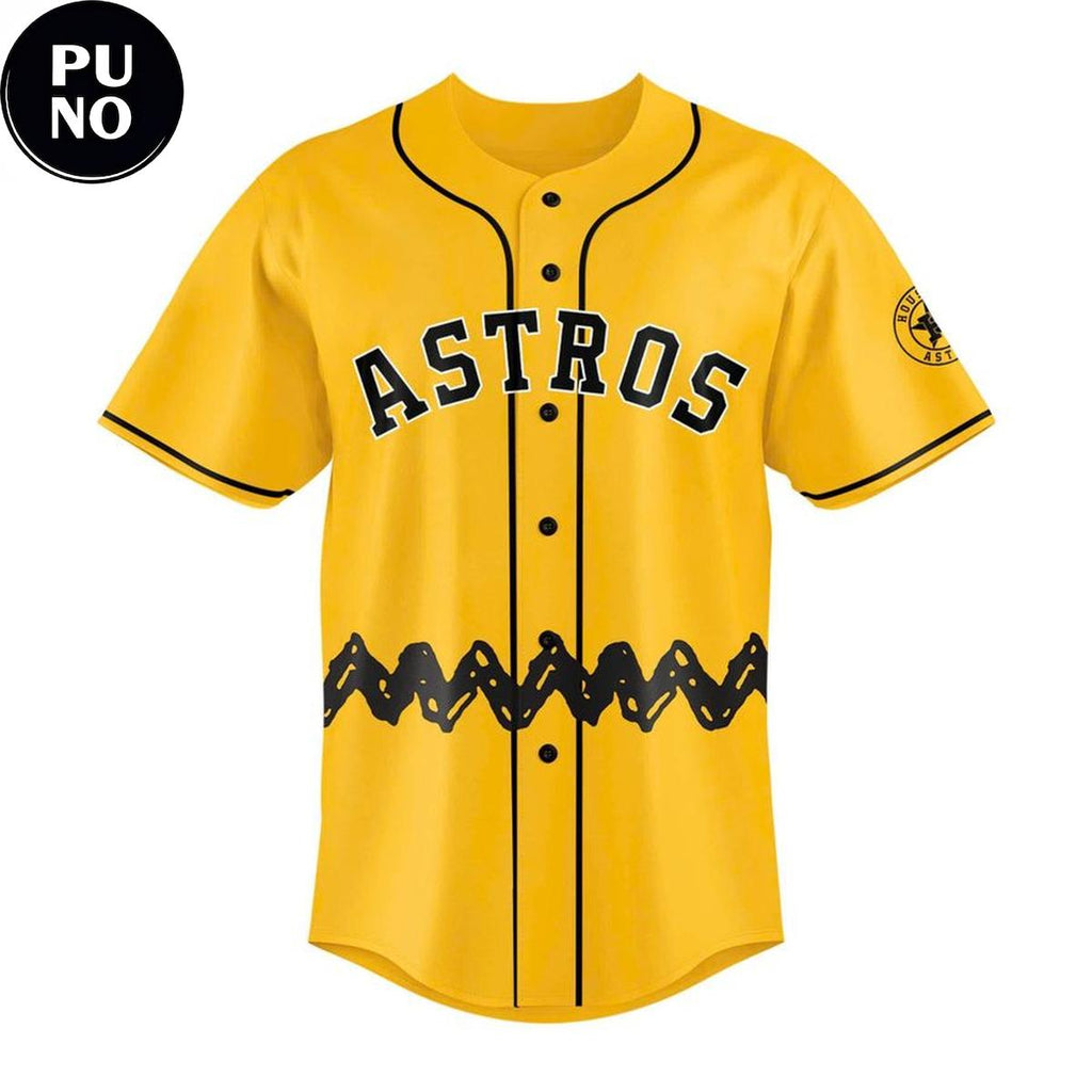 Houston Astros x Peanuts Night 2026 Personalized Baseball Jersey