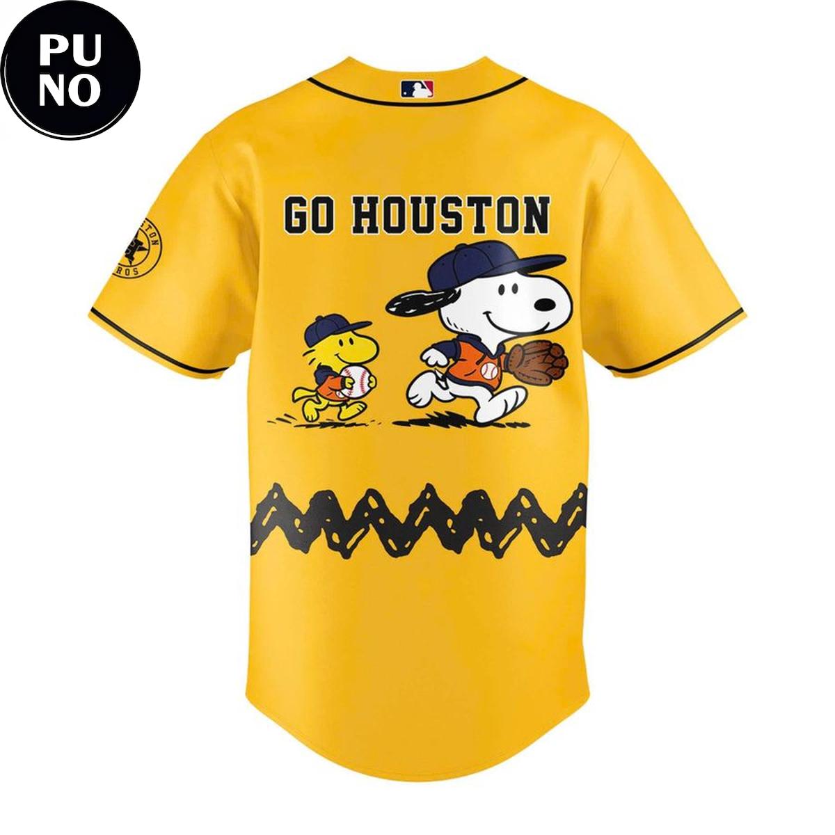 Houston Astros x Peanuts Night 2026 Personalized Baseball Jersey