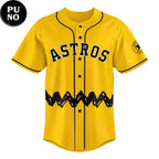 Houston Astros x Peanuts Night 2026 Personalized Baseball Jersey