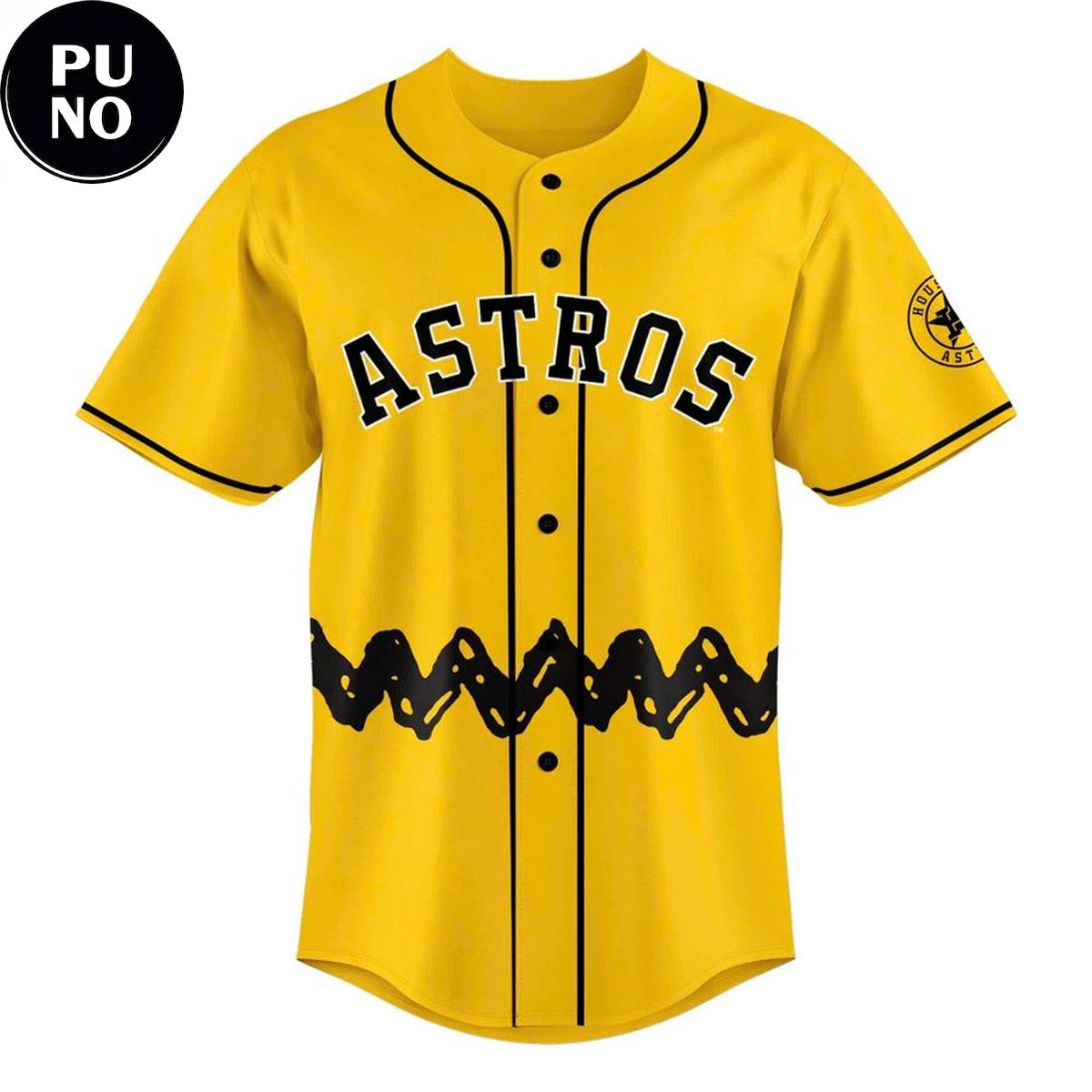 Houston Astros x Peanuts Night 2026 Personalized Baseball Jersey