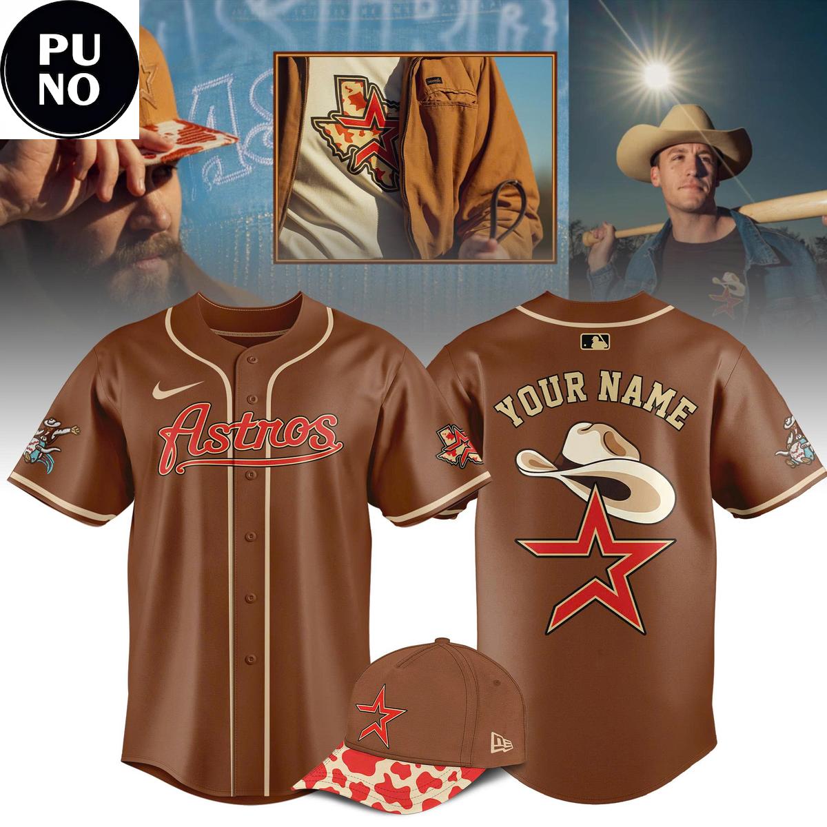 Houston Astros x Rodeo 2026 Custom Name Baseball Jersey