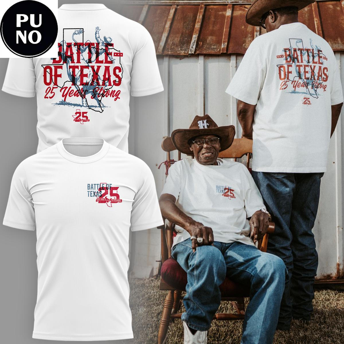 Houston Texans 2026 Battle of Texas 25 Years Strong T-Shirt