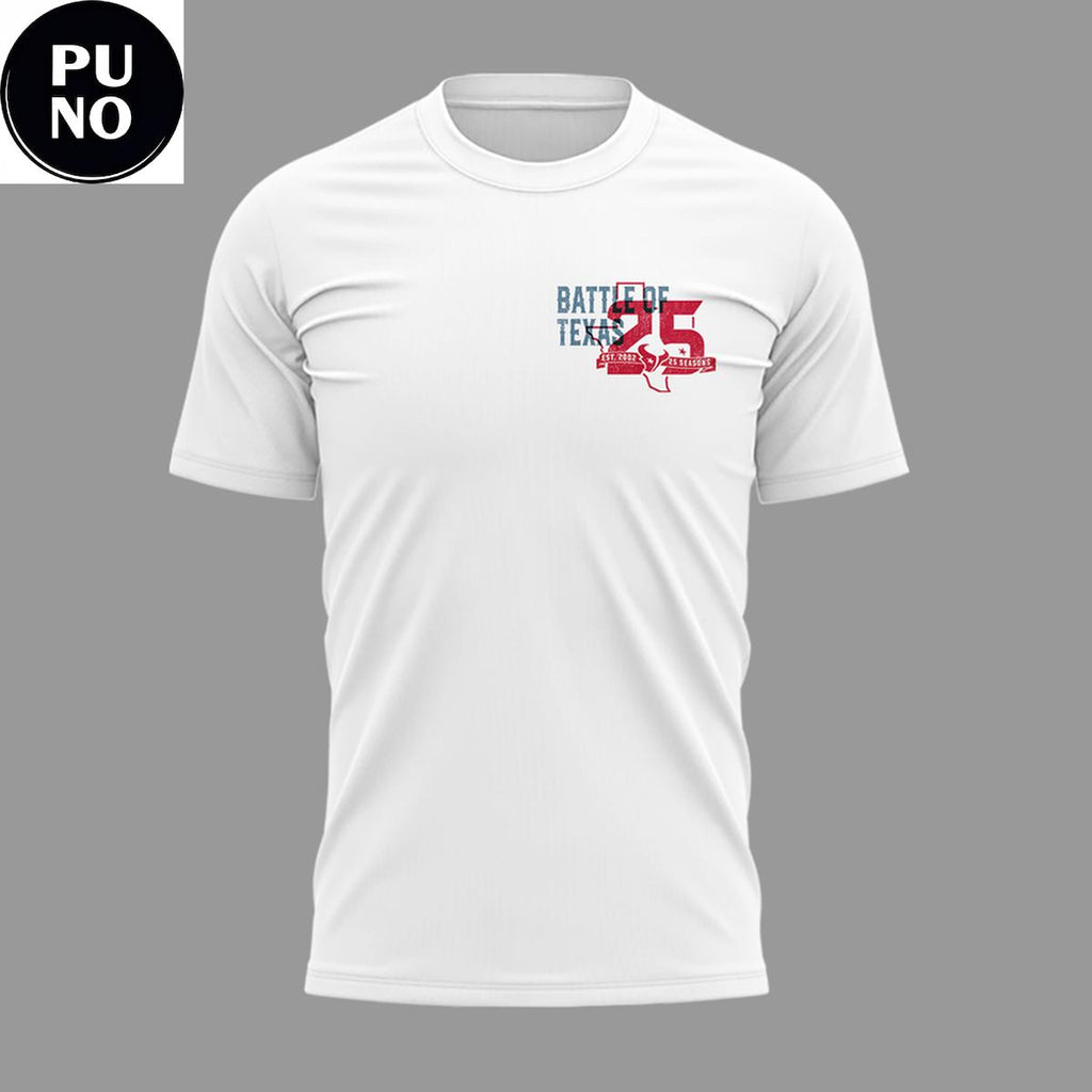 Houston Texans 2026 Battle of Texas 25 Years Strong T-Shirt