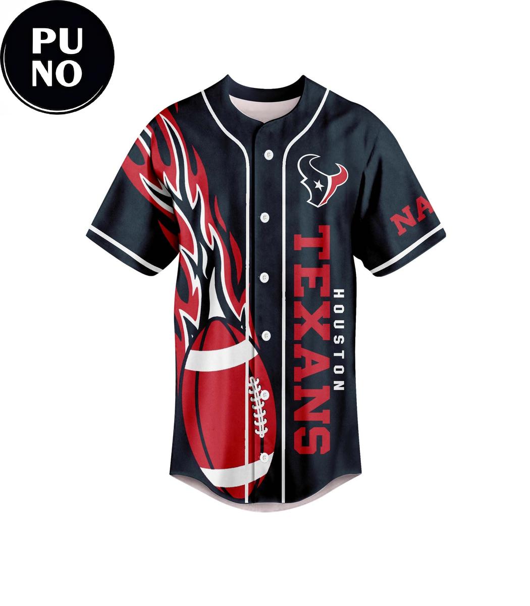 Houston Texans 2026 Win Lose or Tie Personalized Baseball Jersey