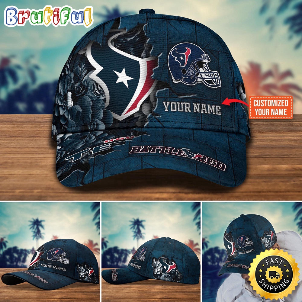 Houston Texans Baseball Cap Flower Custom Trending Cap