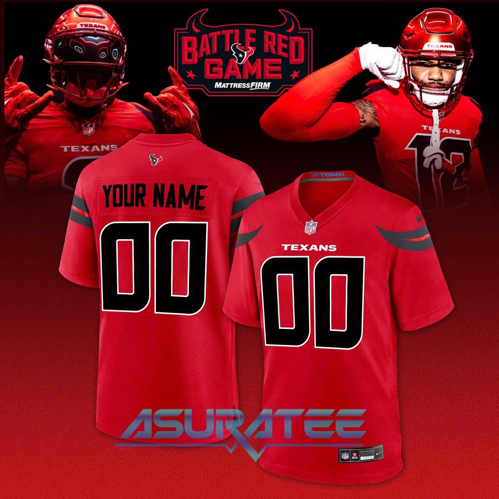 Houston Texans Battle Red Game 2025 Football Jersey