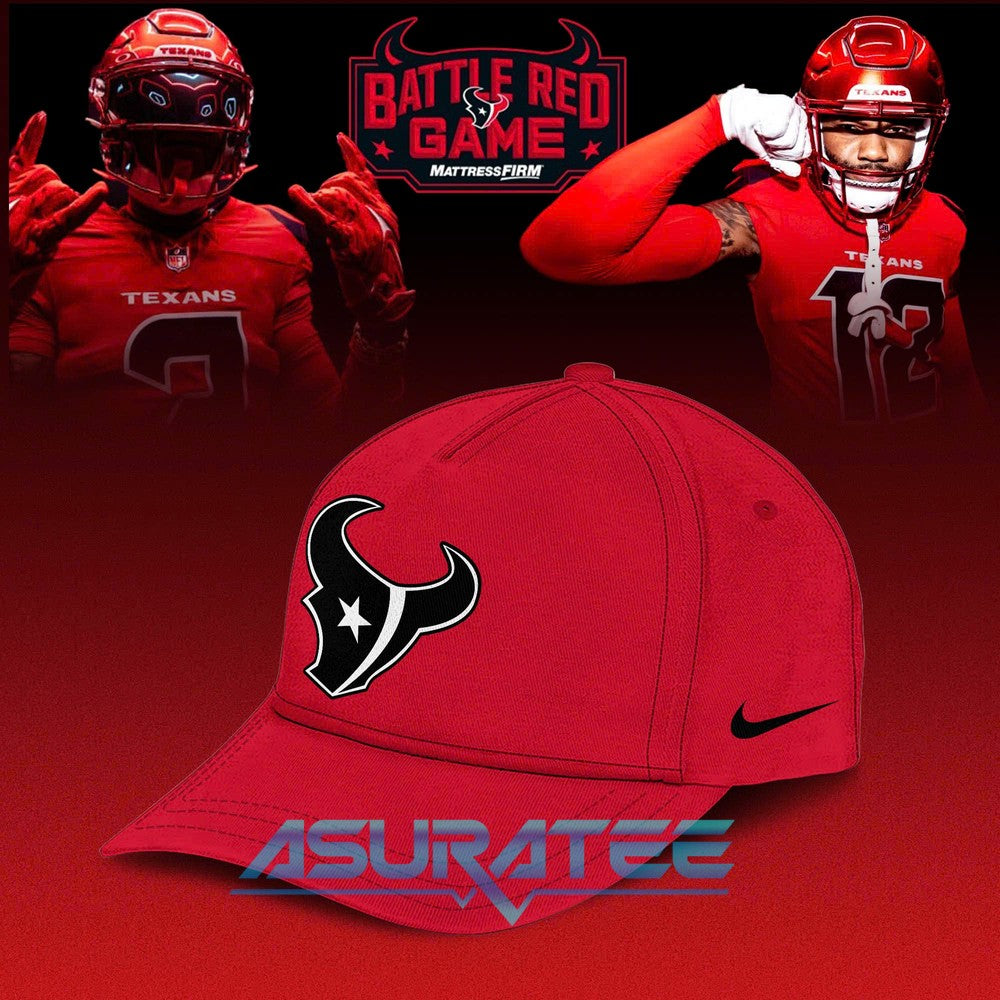 Houston Texans Battle Red Game 2025 Hoodie, Cap