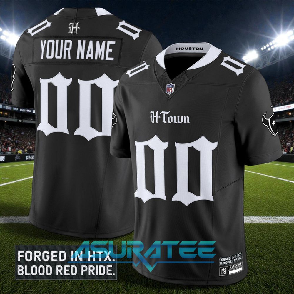Houston Texans “Gothic Lone Star Shadows” Limited Custom Jersey
