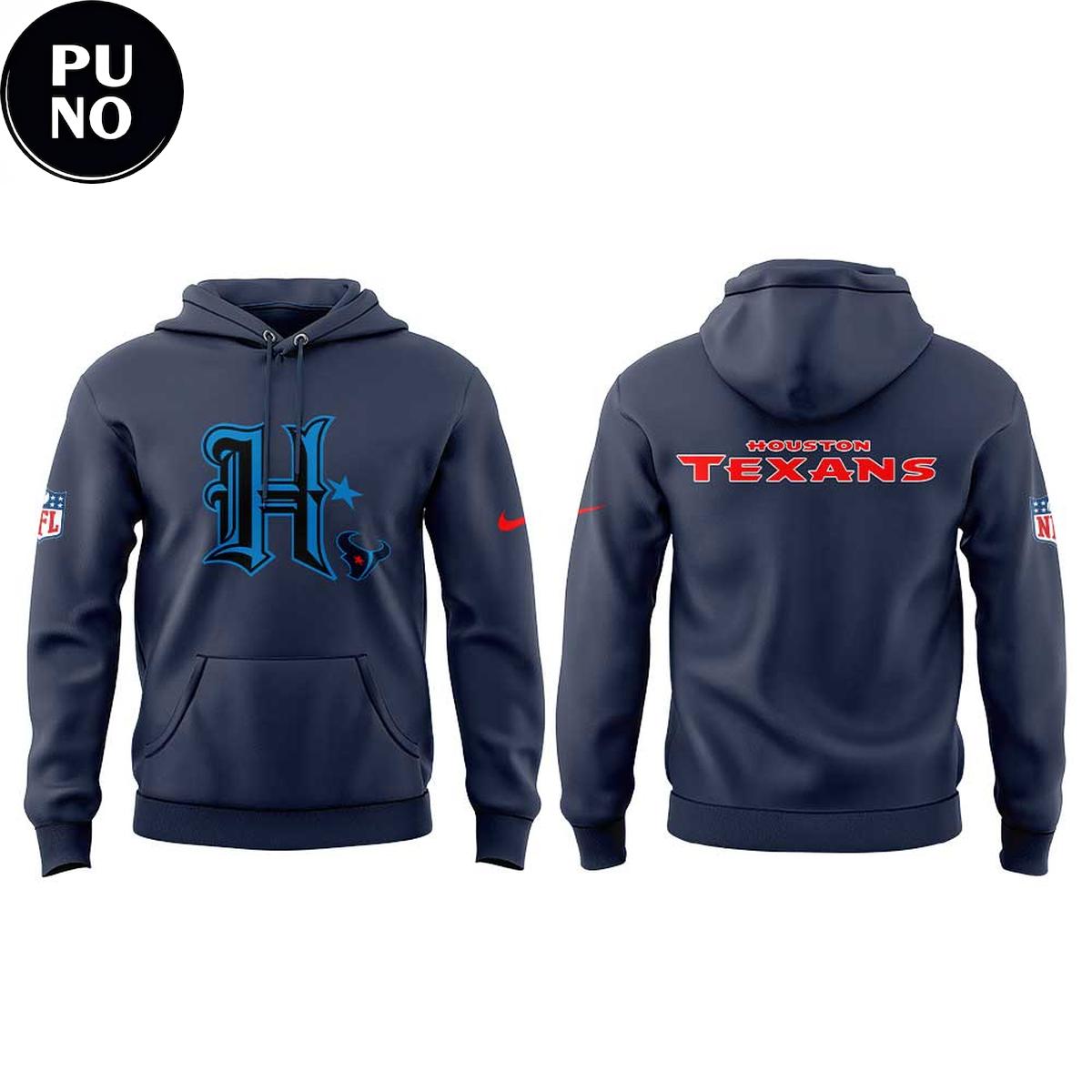 Houston Texans H-Town Logo Hoodie T-Shirt