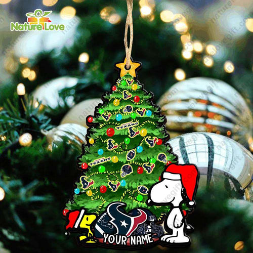 Houston Texans Snoopy Peanuts Custom Christmas Ornament Xmas Tree Decorations