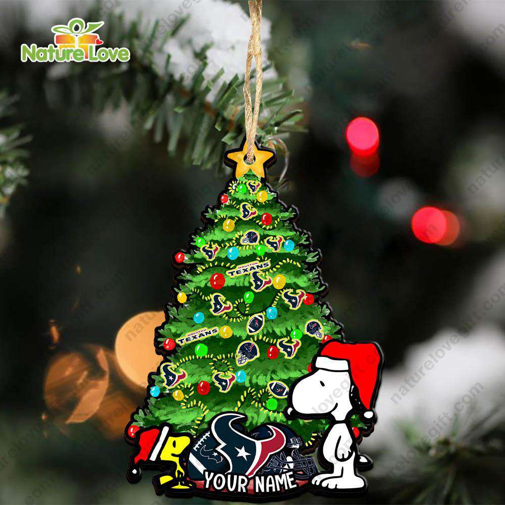 Houston Texans Snoopy Peanuts Custom Christmas Ornament Xmas Tree Decorations