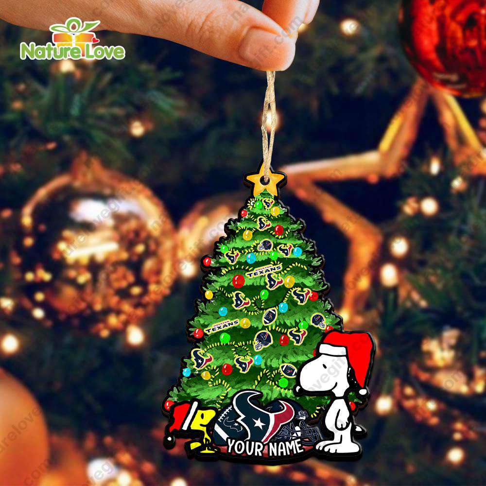 Houston Texans Snoopy Peanuts Custom Christmas Ornament Xmas Tree Decorations