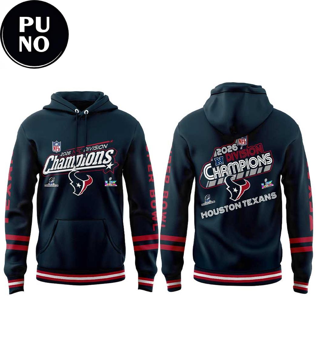 Houston Texans Super Bowl 2026 NFC Division Champions Hoodie T-Shirt