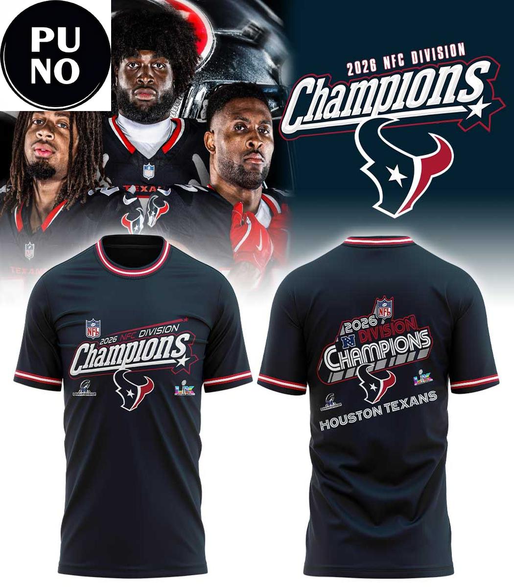Houston Texans Super Bowl 2026 NFC Division Champions Hoodie T-Shirt
